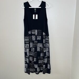 Women's Dress Pure Essence New Lagenlook Patchwork Plaid L Stamp Boho Art Wear‎